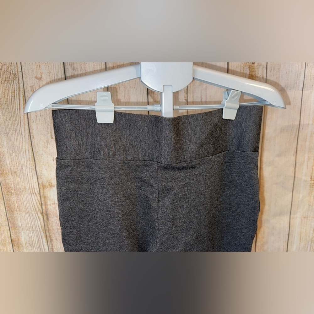 Philosophy Women's Ash Gray Stretch Mid Rise Tapered Cropped Leggings Yoga Sz M‌ - Picture 4 of 5